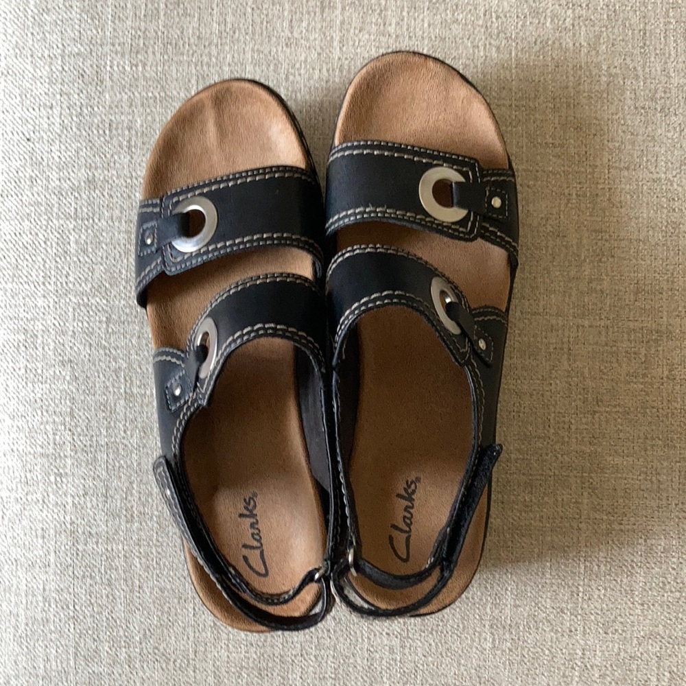 Clarks sandals.